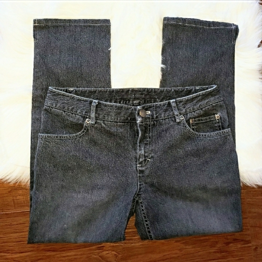 Elie Tahari Dark Wash Black Skinny Jeans